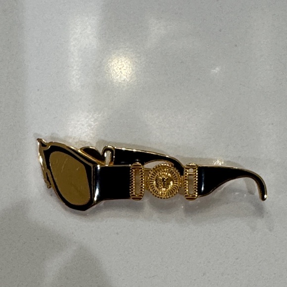 Versace Jewelry - Versace Black And Gold Sunglasses Brooch